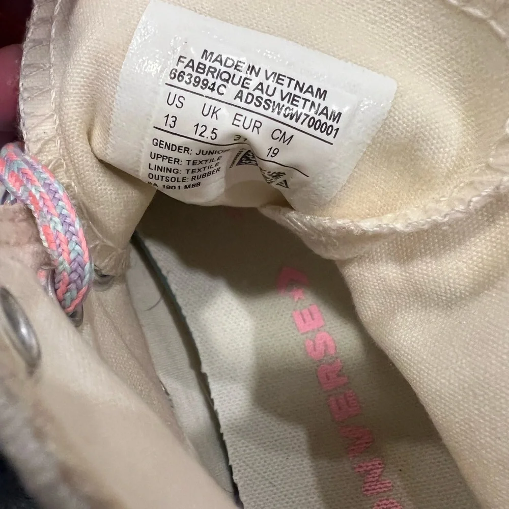 Unicorn Rainbow Converse Size 13